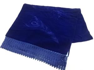 切りビロード　孔雀羽根模様　ショール